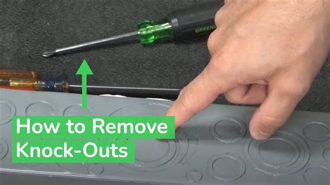 how to remove knock out plug from plastic electric box|knockout plugs in electrical box.